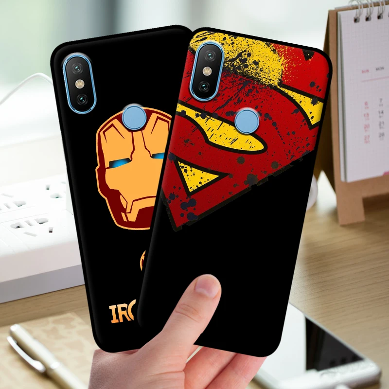 mosirui for Xiaomi Mi 6X A1 case Silicone Cover soft shell Back in fitted phone Marvel Comics Spider Iron Thor Man |