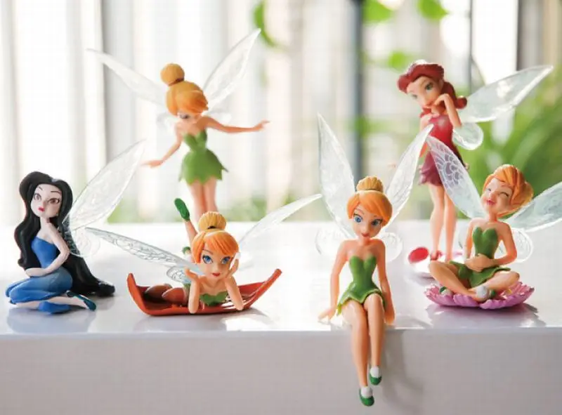 Tatalia 6 шт./лот Косплей Супер Крылья Tinkerbell куклы Летающий цветок фея экшн фигурки