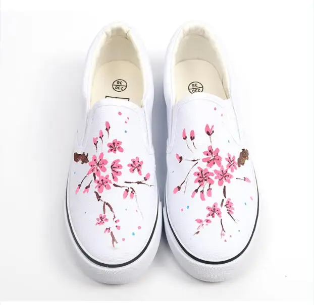 Парусиновая обувь в китайском стиле красивая с чернилами на низком ходу для езды