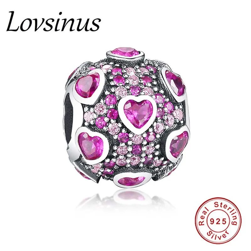lov0744 Цена бусины подходят к оригиналу Pandora Подвески Браслеты 925 серебро любовь Радуга Единорог сердце Шарм самодельное ювелирное изделие из бисера Изготовление - Цвет: lov0744