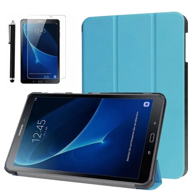 CucKooDo ультра тонкий легкий Чехол-подставка для samsung Galaxy Tab A 10,1 дюймов SM-T580/SM-T585 планшет+ стилус+ пленка для экрана
