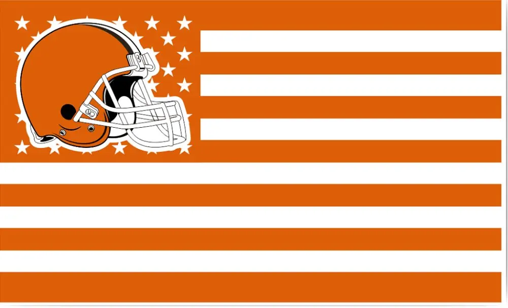 Cleveland Browns Flag 3x5 ft Gloves Style 2 Metal Grommets US Sport Team Banner Digital Printing 252312 | Дом и сад