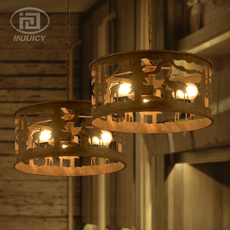 Скандинавская ретро люстра в стиле лофт потолочная лампа индастриал для бара