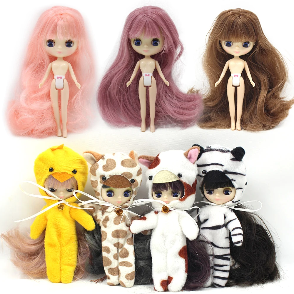Кукла DBS Mini blyth, обнаженное тело, подходит для самостоятельной смены макияжа, волосы очень длинные, могут менять их волосы, например, в точках