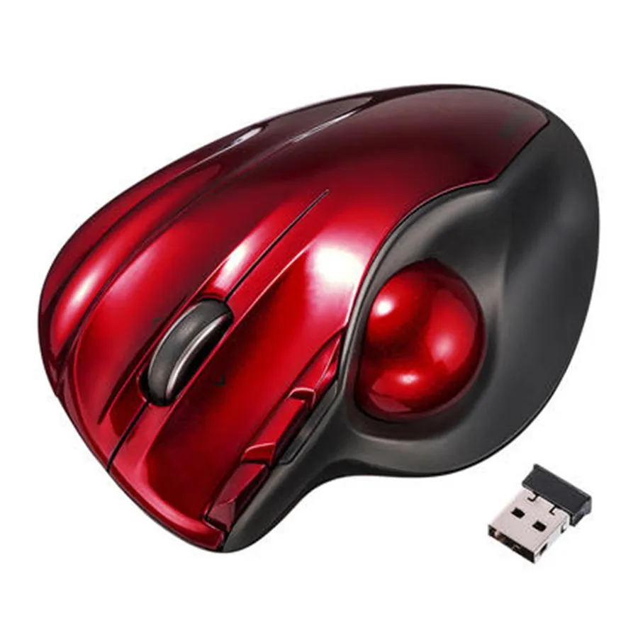 Wireless mouse red SANWA поставка эргономичная Проводная/Беспроводная/bluetooth трекбол мышь креативная для мужчин и женщин для офиса и дома регулируемая скорость мыши - Цвет: Wireless mouse red