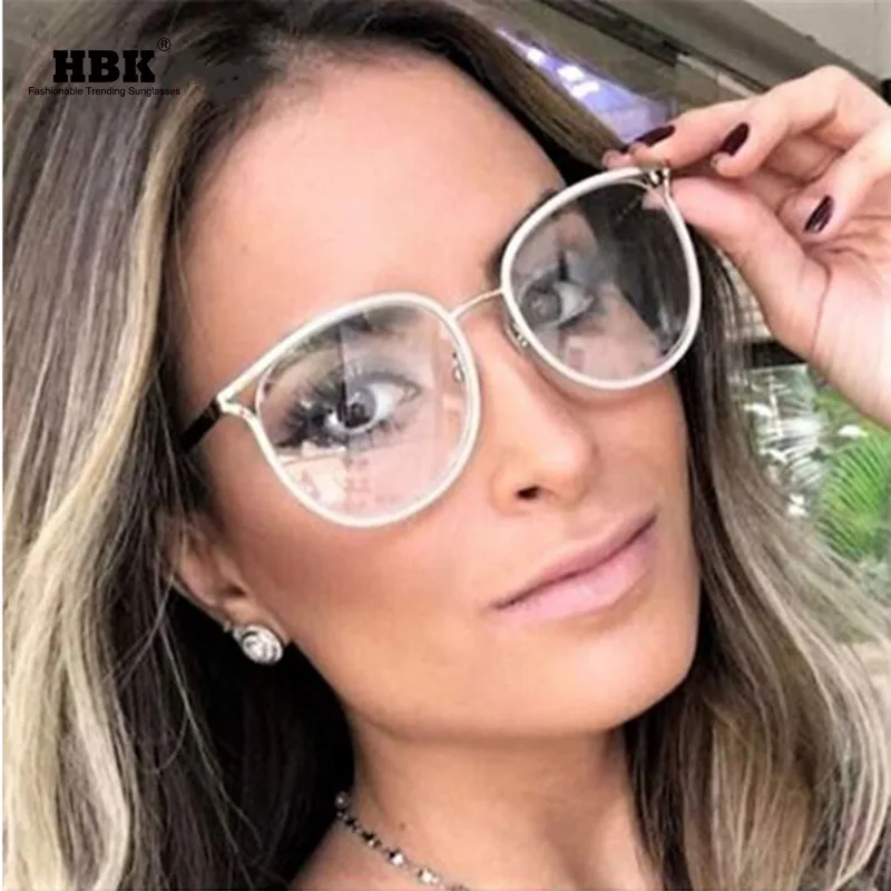 HBK Eye glass es оправа для очков винтажная Женская кошачий глаз компьютерное