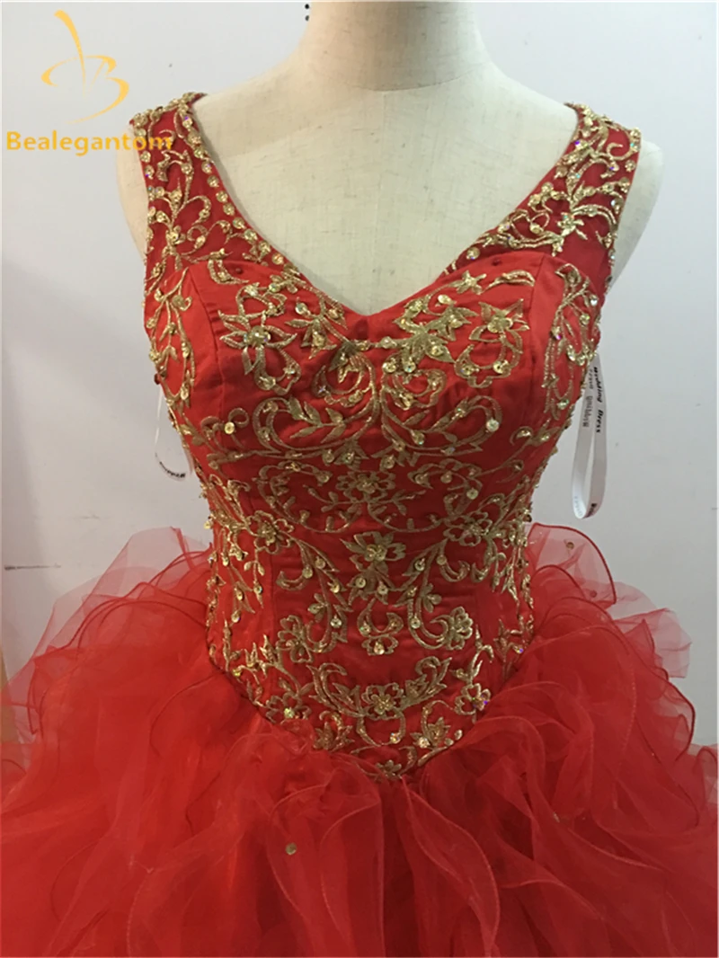 Женское вечернее платье с вышивкой красное бальное бисером для 15 лет QA509 2019|dresses for