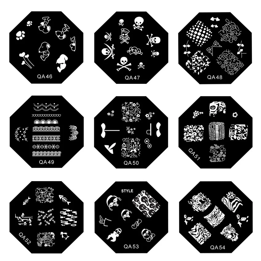 1 шт. трафарет для стемпинга ногтей с изображением цветов | Красота и здоровье