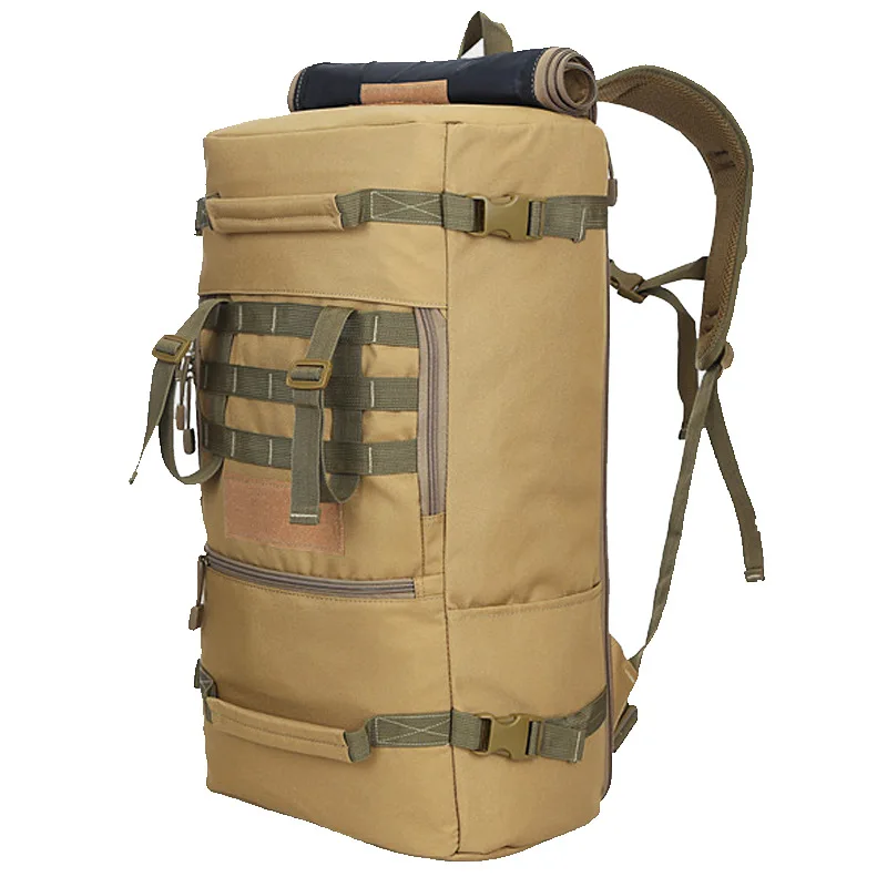 Khaki Военные нейлоновый рюкзак Для мужчин сумки дорожные спортивные Molle рюкзаки прочные Сумка Кемпинг Sac De Спорт Mochila путешествия XA157WA - Цвет: Khaki