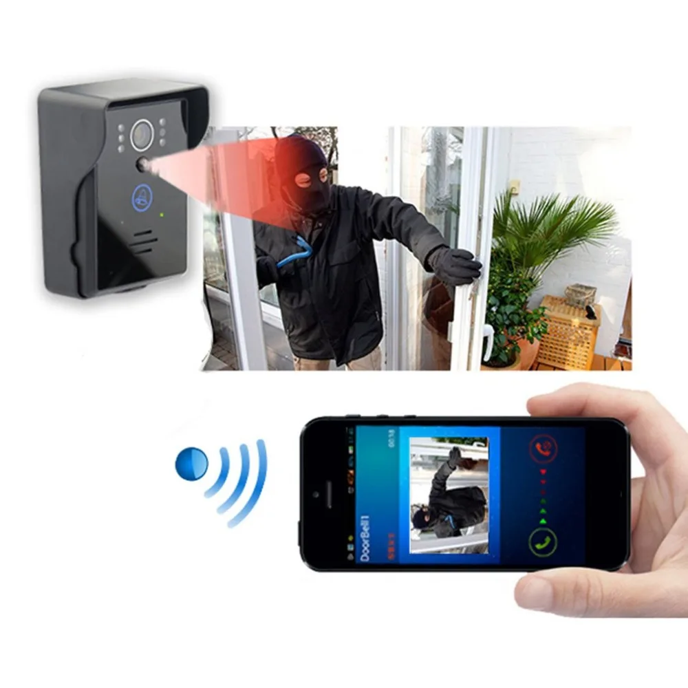Умный Wifi Пульт дистанционного управления непромокаемая видеокамера дверной телефон домофон беспроводной дверной звонок камера Поддержка Android и IOS с ИК ночного видения