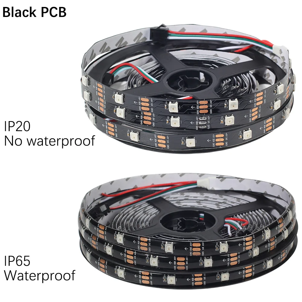 USB СВЕТОДИОДНЫЙ светильник Dream color с 17Key RF контроллер 5 в WS2812B RGB пиксельный светильник 1 метр IP30/IP65 ТВ ПК фоновый светильник ing