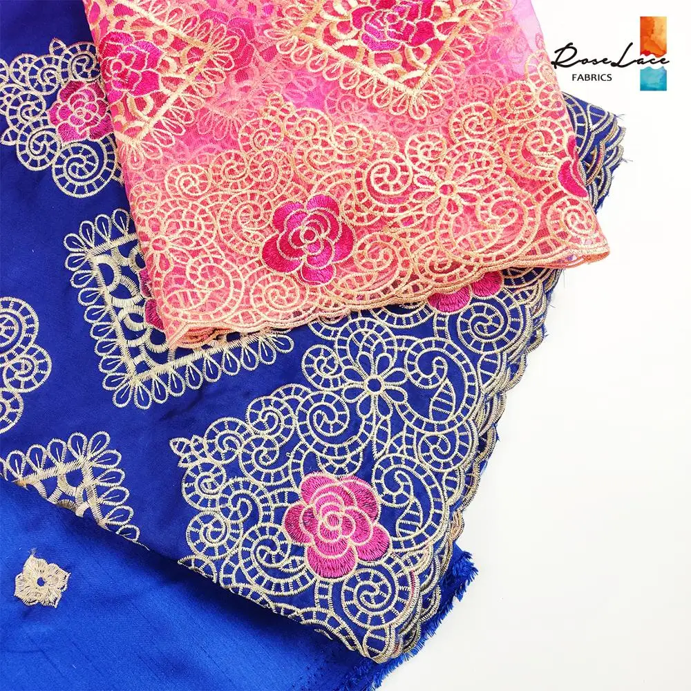 Мятно зеленый африканский Джордж кружевной ткани с сеткой кружева для индийской