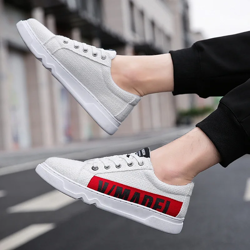 2018 Mens Casual Shoes Fashion Sneakers Spring Autumn New Student Low Cut Lace Up Flats Running Skateboarding Promotion | Обувь