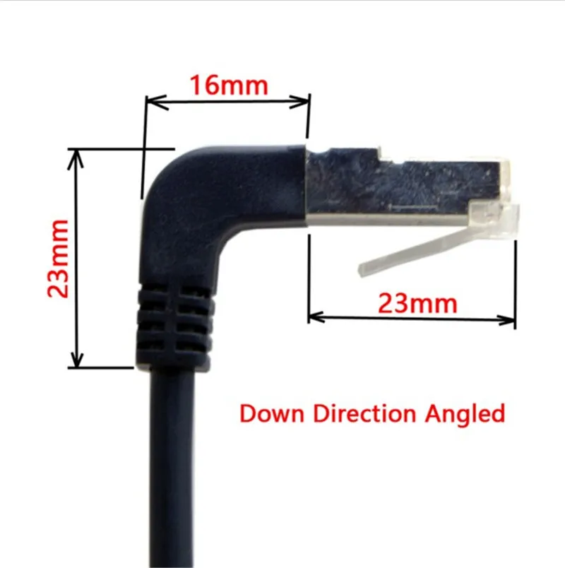 Вниз и вверх Угловой 90 градусов 8P8C FTP STP UTP Cat 5e Lan Ethernet сетевой патч корд кабель 50