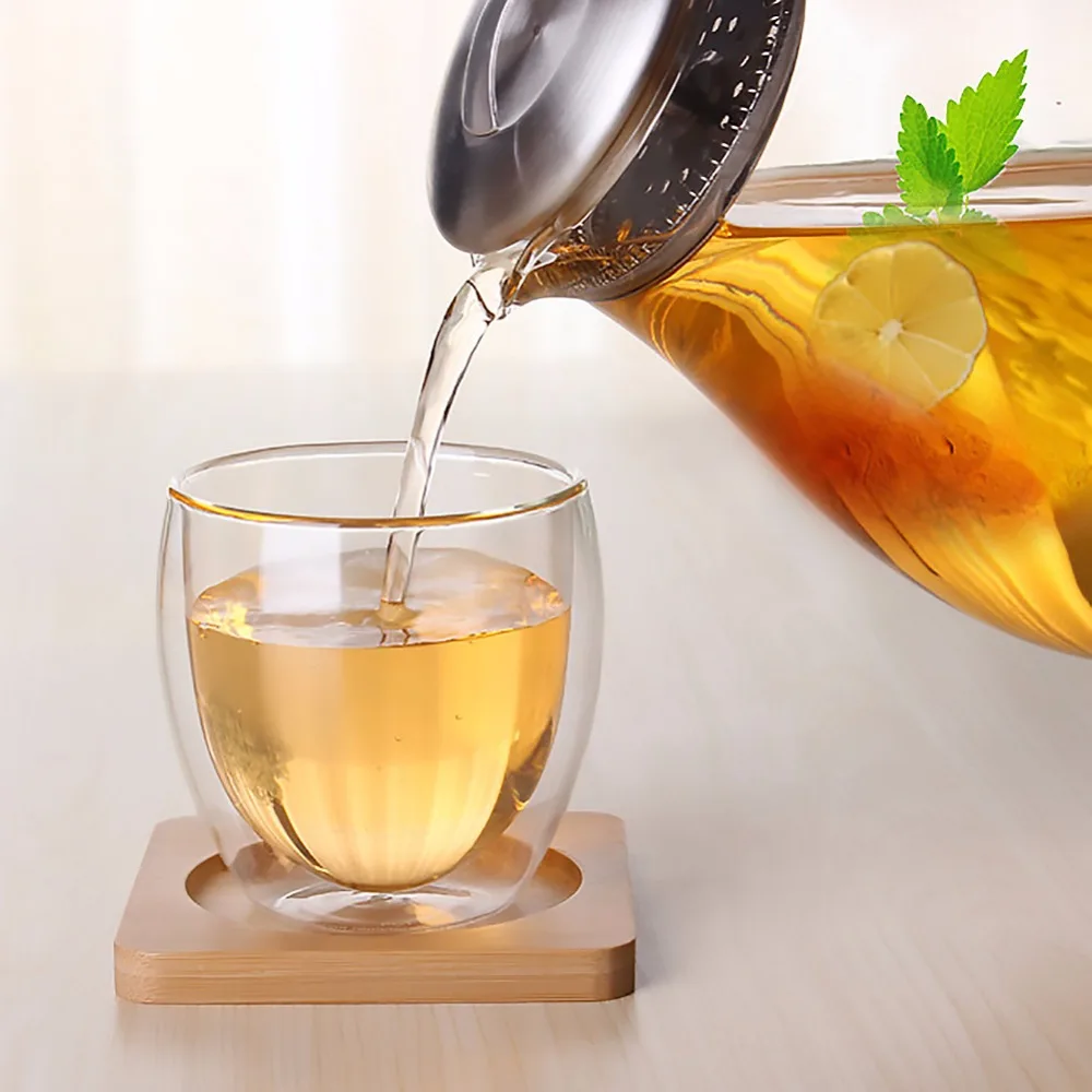 Термостойкий стеклянный чайник с крышкой из нержавеющей стали кувшин для