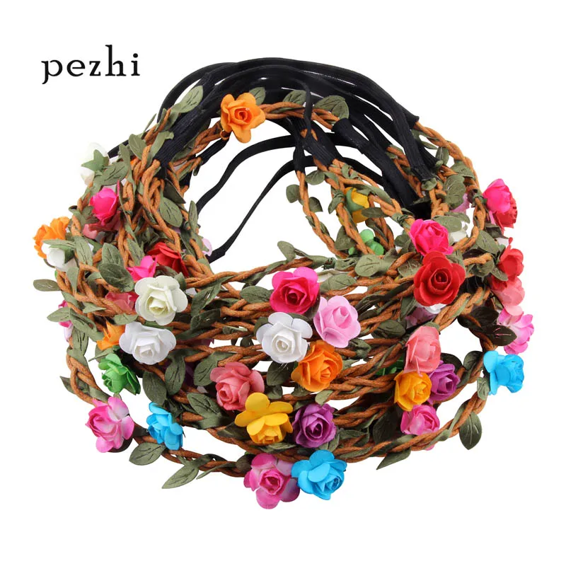 Новинка 2019 розовая гирлянда Тиара для невесты европейский стиль веревка укладки