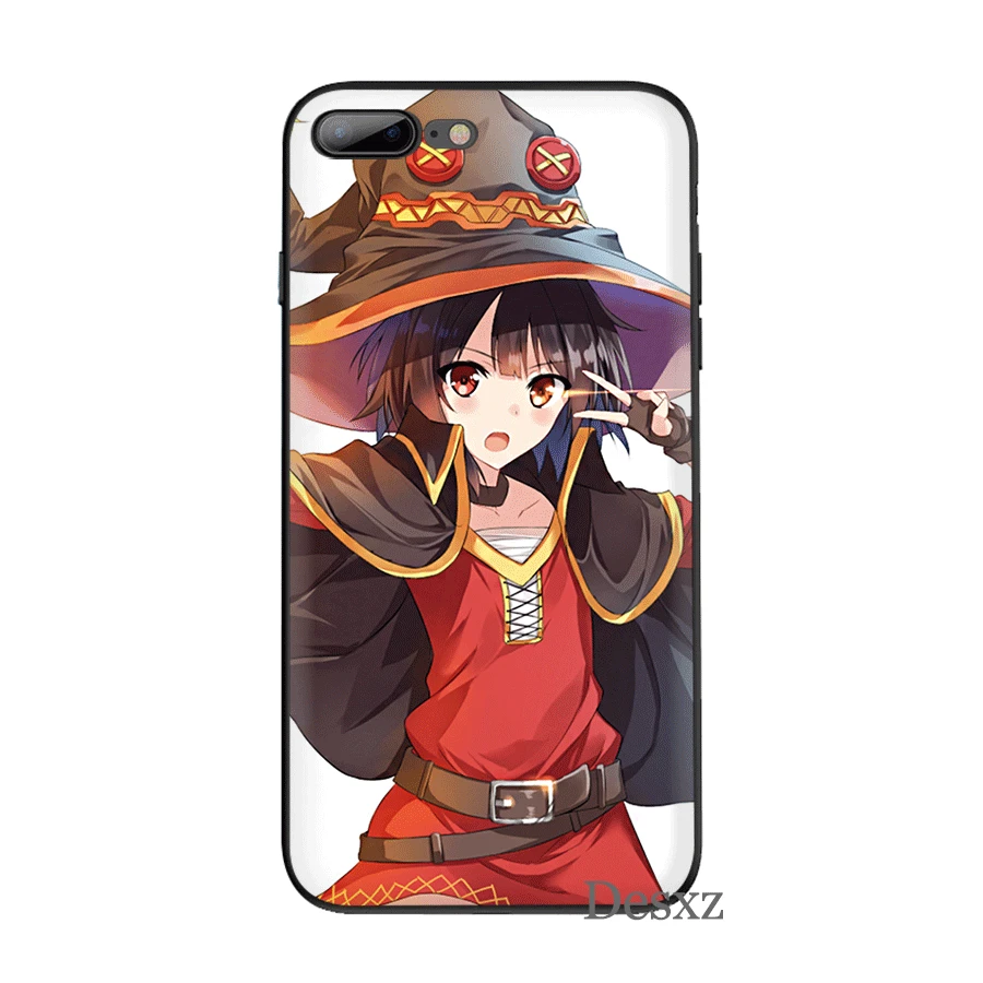 Чехол для мобильного телефона iPhone 11 Pro XR X XS Max 6 6S 7 8 Plus 5 5S SE чехол KonoSuba Megumin