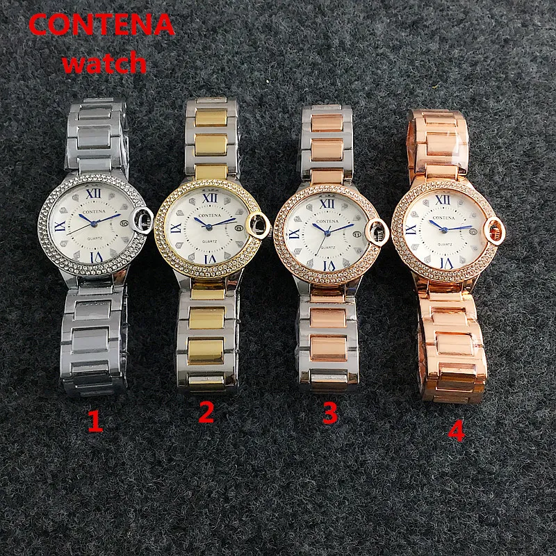 Contena женские платье часы аналоговый наручные подарки relogios feminino Новая женская