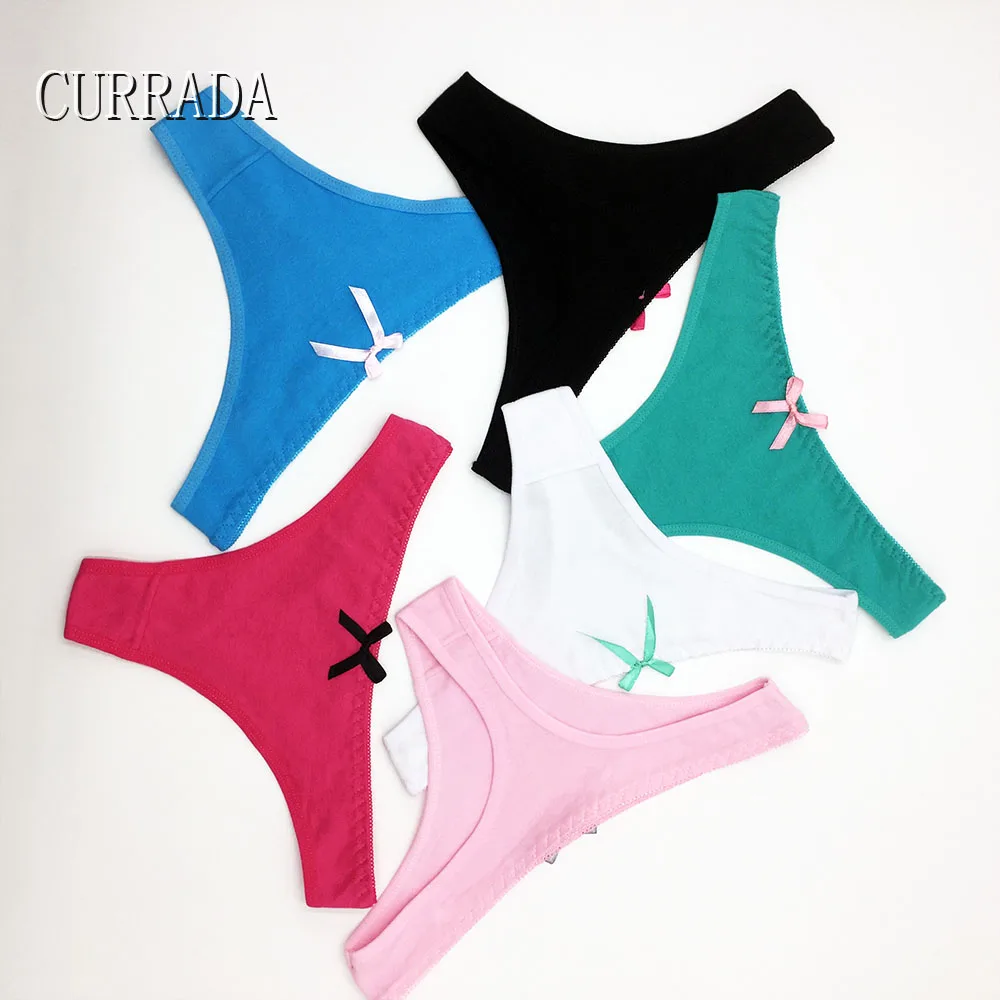 6 шт./лот сексуальные стринги хлопковые трусики для женщин нижнее белье низкая