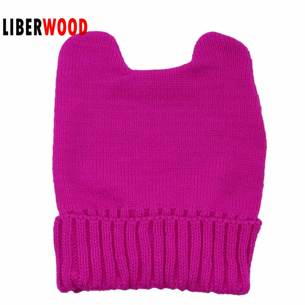 Модная женская Шапка-бини с кошачьими ушками вязаная шапка шапка-киска