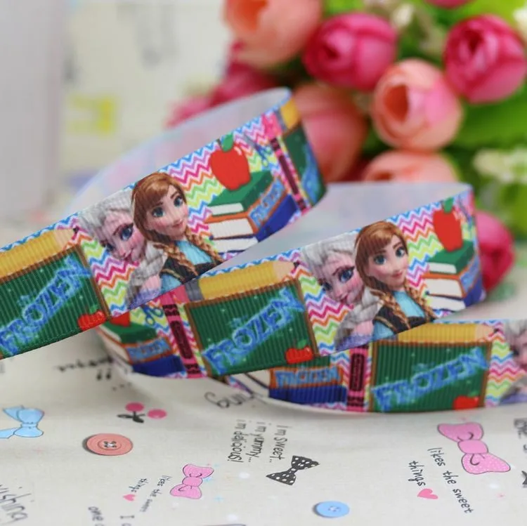 7/8 '' Анна Эльза Снеговик напечатанный корсаж ленты hairbow головные уборы вечерние украшения «сделай сам» оптом OEM 22 мм D193