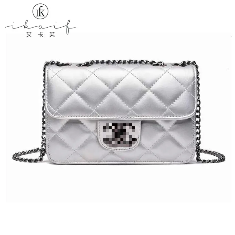 Сумка женская 2019 новая Корейская версия цепь из ромбов маленькая квадратная