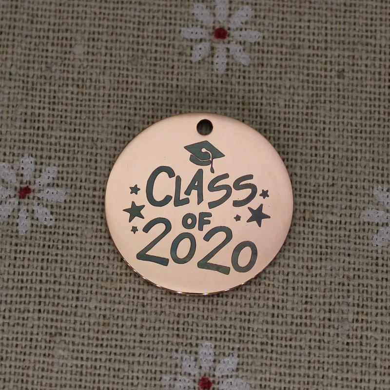 Подвески из нержавеющей стали для колледжа класс 2020 подвеска изготовления