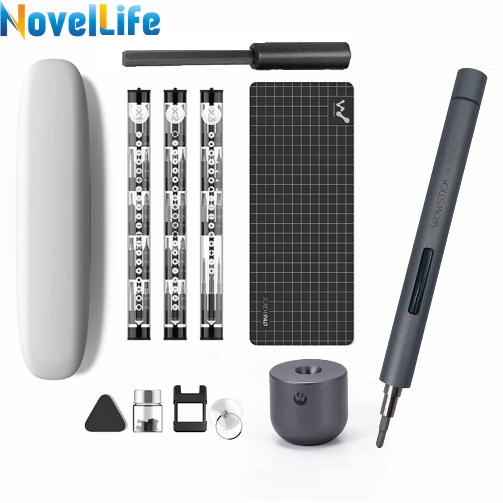 Wowstick 1F Pro мини электрическая отвертка Перезаряжаемые беспроводные Мощность отвертка комплект с светодиодный светильник литий Батарея работает