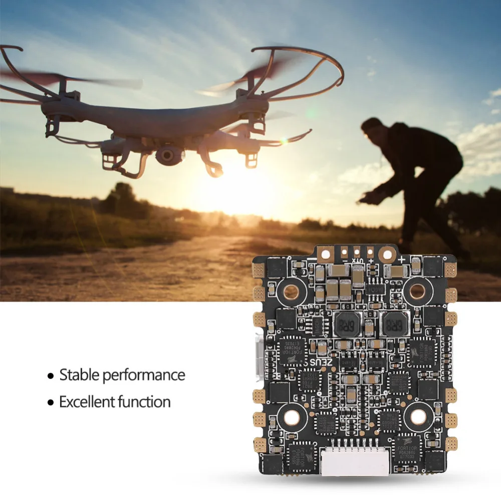 XJB F4 Zeus Flight с интегрированным контроллером OSD 5 В BEC AIO 15A BLheli_S 4 в 1 ESC RC контроллер для