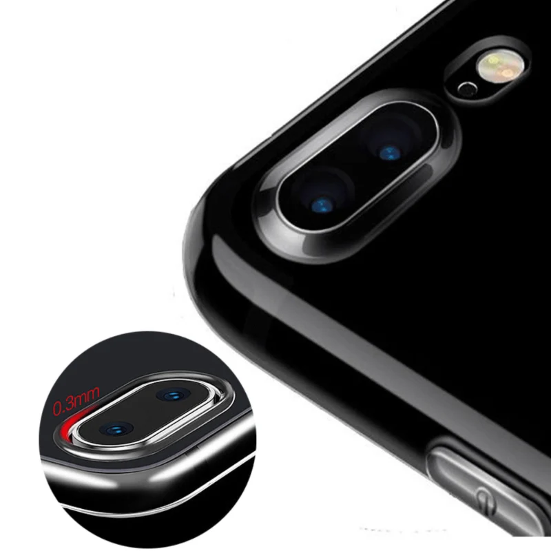 Ультратонкий Мягкий ТПУ чехол для iPhone 8 7Plus 6sPlus Прозрачный XS XR XSMAX |