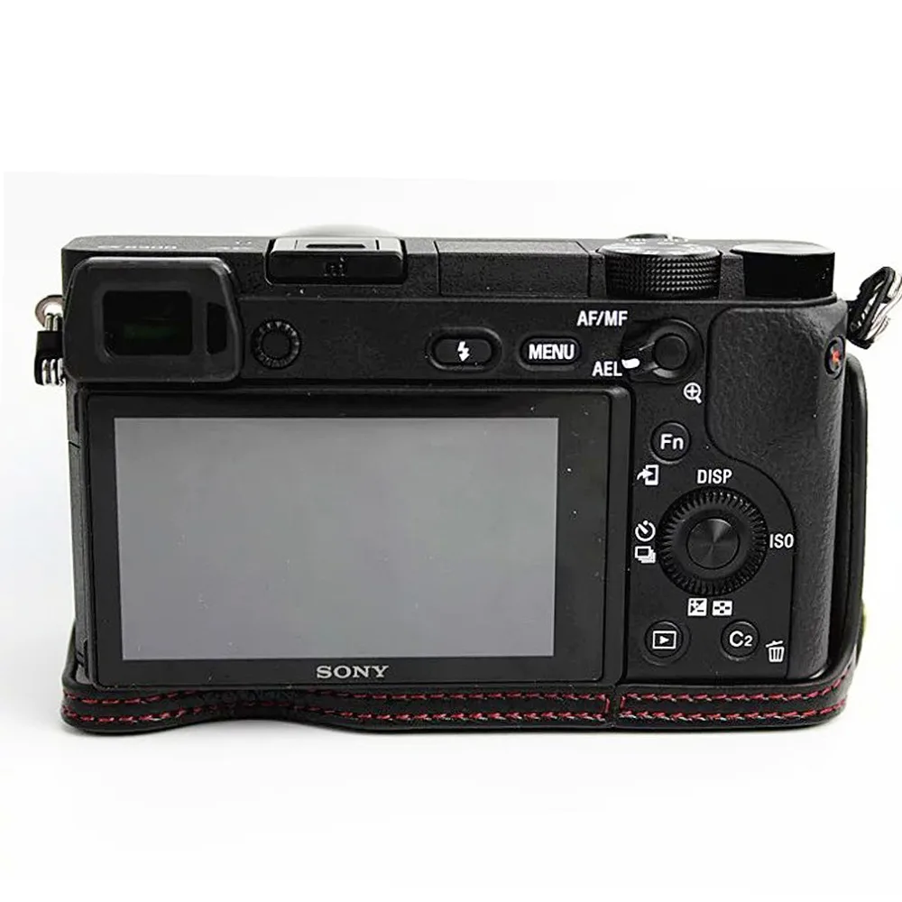 Половина тела из искусственной кожи чехол для камеры Сумка sony A6400 A6300 ILCE 6400 крышка