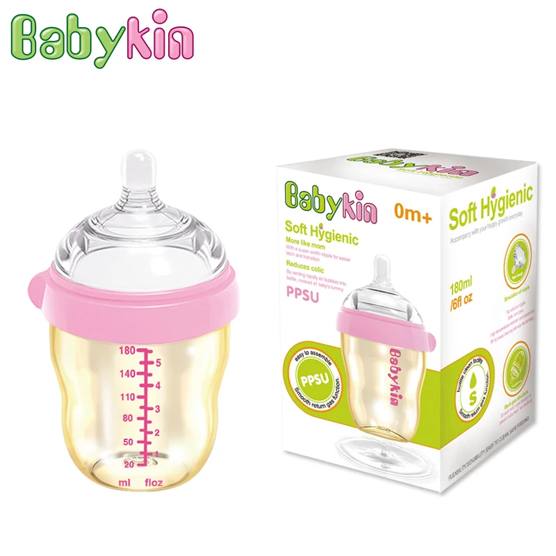 Babykin груди тактильность подачи 180 мл (6FI унций) большой рот Силиконовые Бутылочки с