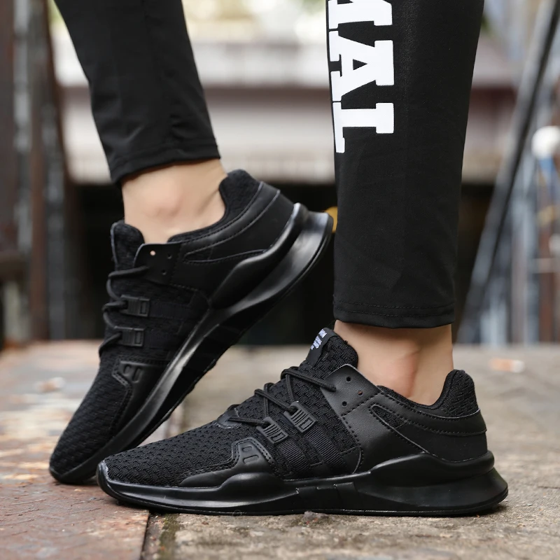 Мужские кроссовки на шнуровке сетчатые для бега спортивная обувь улицы весна