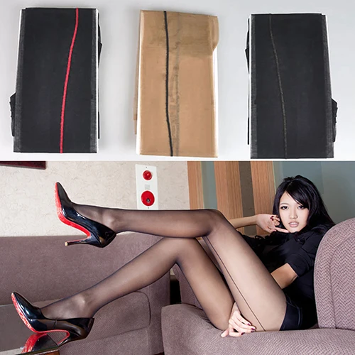 Сексуальные женские ультра прозрачные колготки со швом сзади колготки|stockings