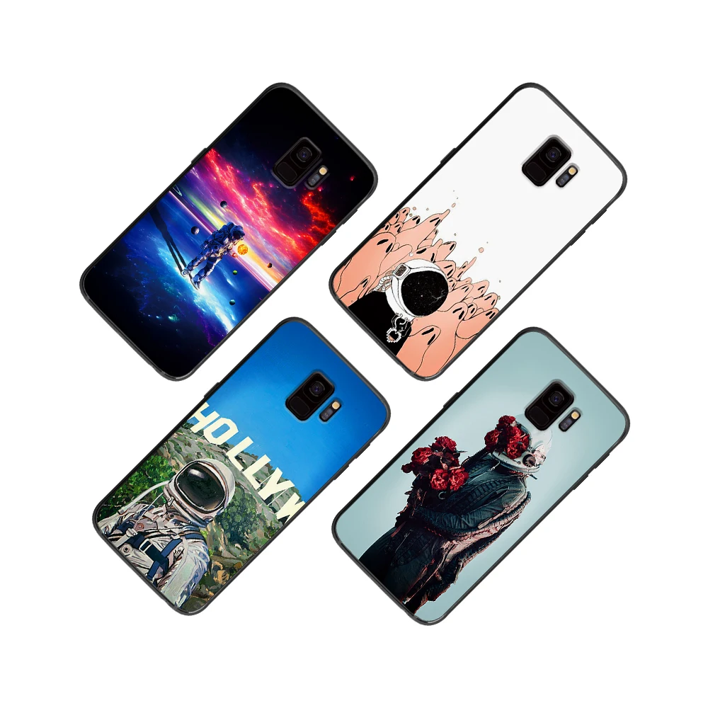 Sky meteorite art astronaut soft phone cover case for Samsung Galaxy S6 S7 S8 S9 S10e Plus Note 8 9 CASES | Мобильные телефоны и