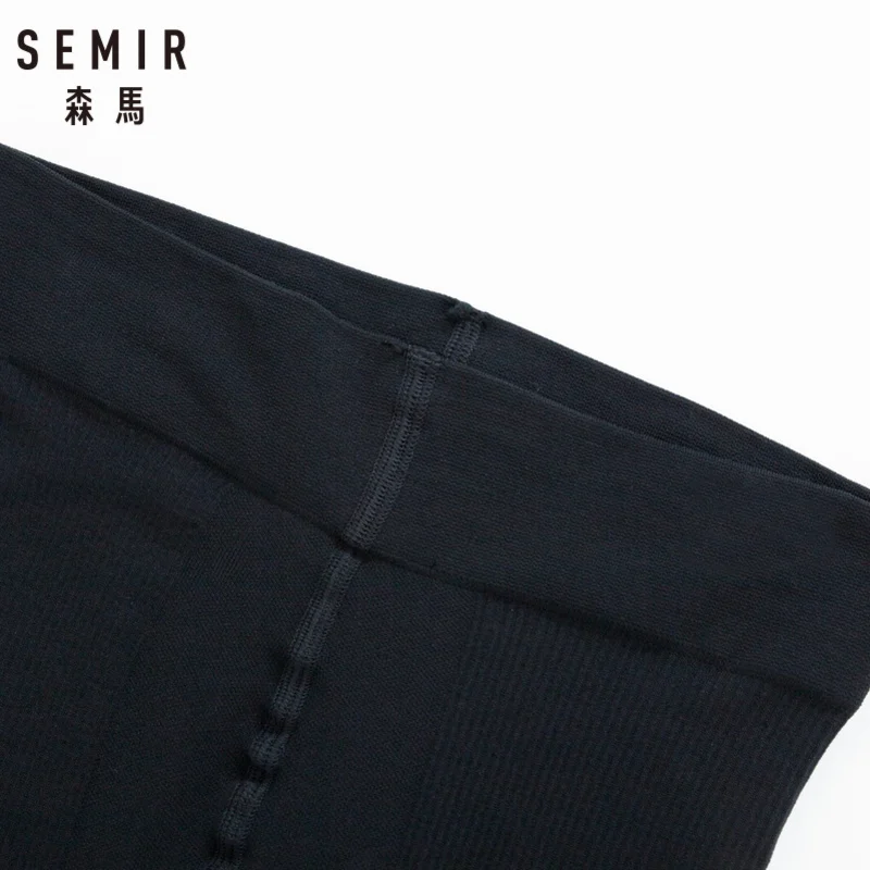 SEMIR/женские матовые непрозрачные трикотажные колготки 120 Denier 120D черного цвета с
