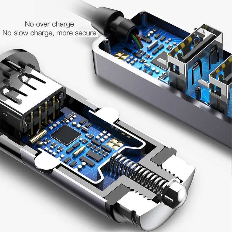 Автомобильное зарядное устройство для мобильного телефона планшета 4 порта USB 10