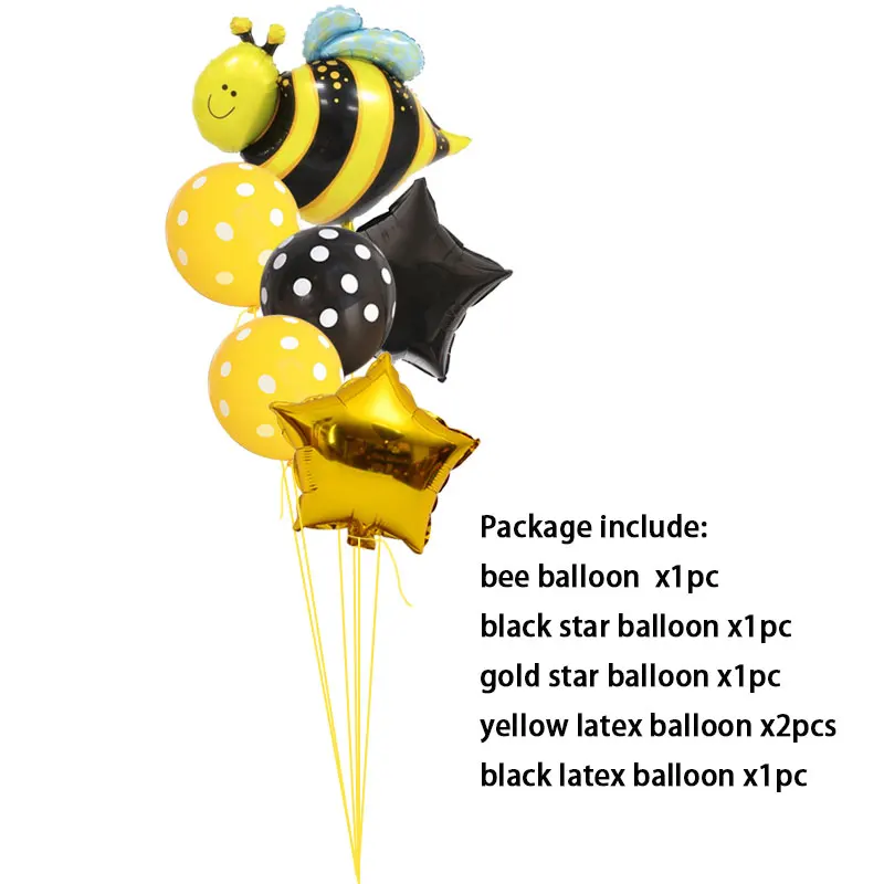 6 шт. вечерние одноразовые тарелки с рисунком шмеля и пчелы из мультфильма, соломенные украшения для вечеринки на день рождения для детей 6 человек