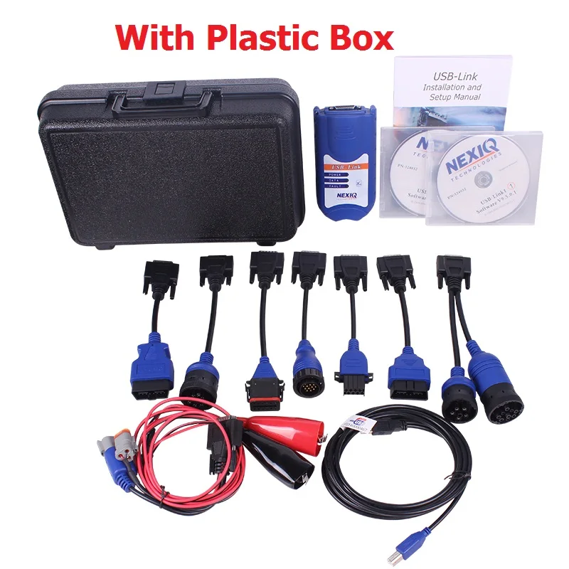 with plastic box Лучший NEXIQ 125032 USB Link+ Программное обеспечение Диагностика дизельного грузовика NEXIQ USB Link 125032 со всеми установщиками Автоматический Сканер NEXIQ 125032 - Цвет: with plastic box