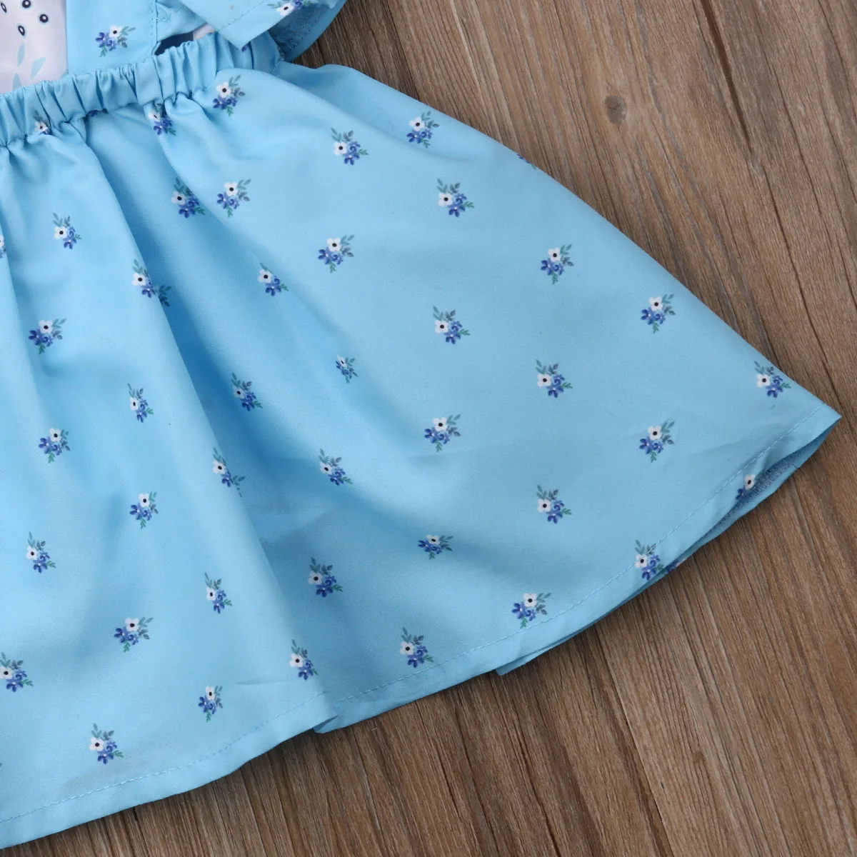 Toddler Kids Baby Girl Outfit Clothes Sets Flowers Print T-shirt Tops+Tutu Bib Dress 2PCS Set | Детская одежда и обувь