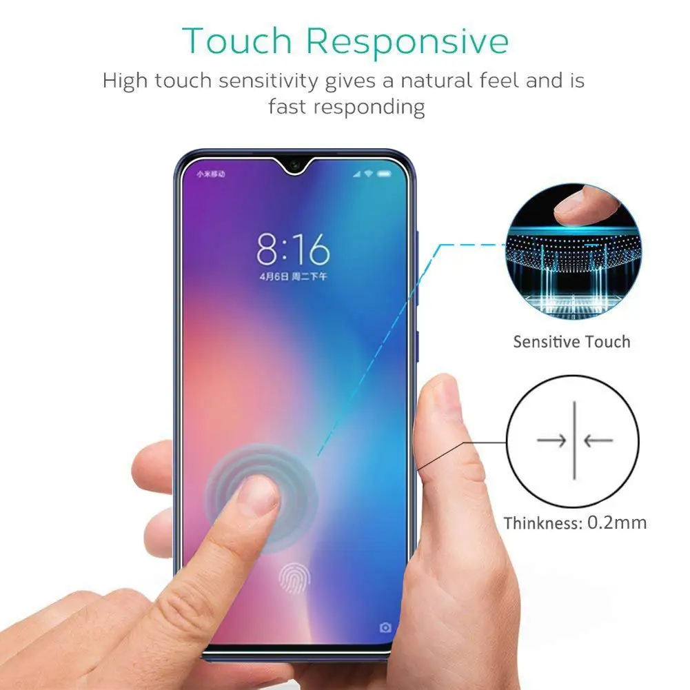 Прозрачная защитная пленка для телефона xiaomi mi 9 из закаленного стекла