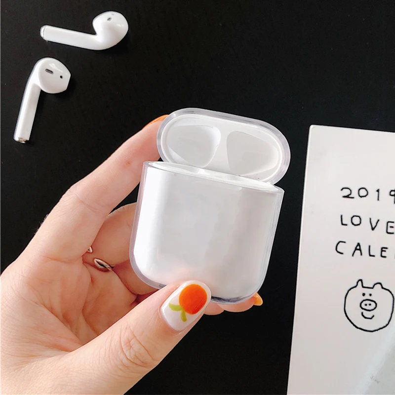 Чехол s для AirPods 2nd Прозрачный чехол для наушников для Apple Air Pods 1 коробка для зарядки Жесткий ПК кристально чистый чехол для Airpods кожа