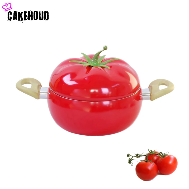CAKEHOUD антипригарный Алюминий для кухни, суповая кастрюля фрукты кастрюля ковш котел в форме помидора без дыма бытовой инструмент для приготовления пищи кухонная утварь