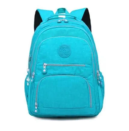 Школьный рюкзак для девочек-подростков Mochila Feminina, женские рюкзаки, нейлоновый водонепроницаемый повседневный рюкзак для ноутбука, женский рюкзак - Цвет: sky blue