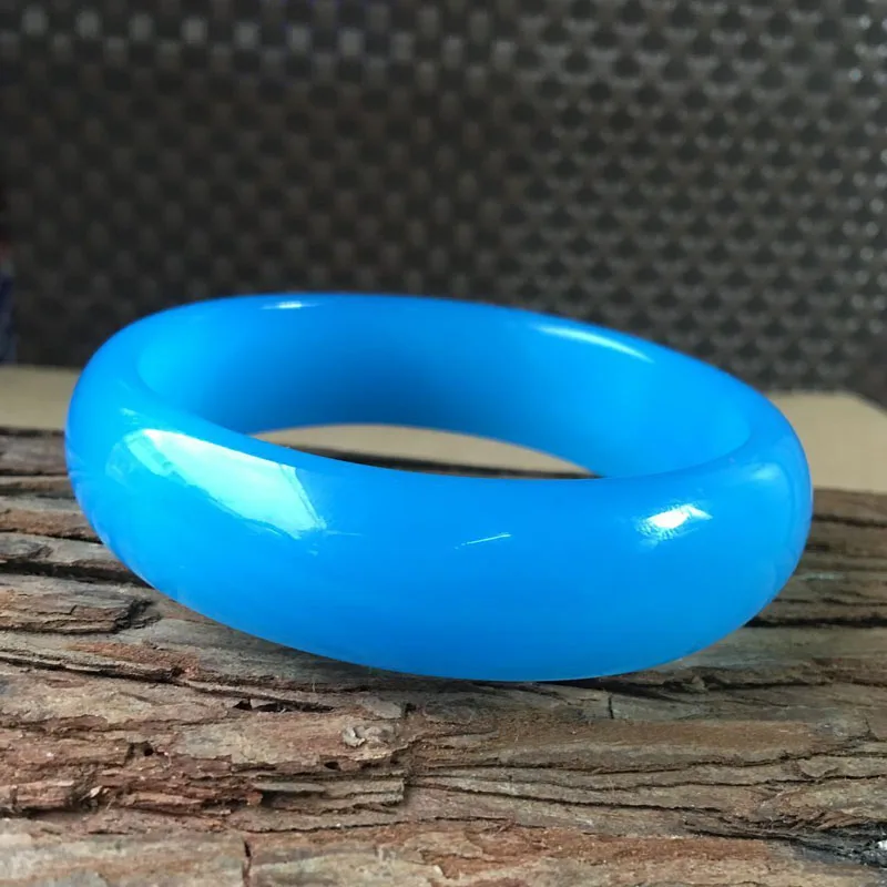 Браслет из натурального синего халцедона Ретро ювелирные изделия аксессуары