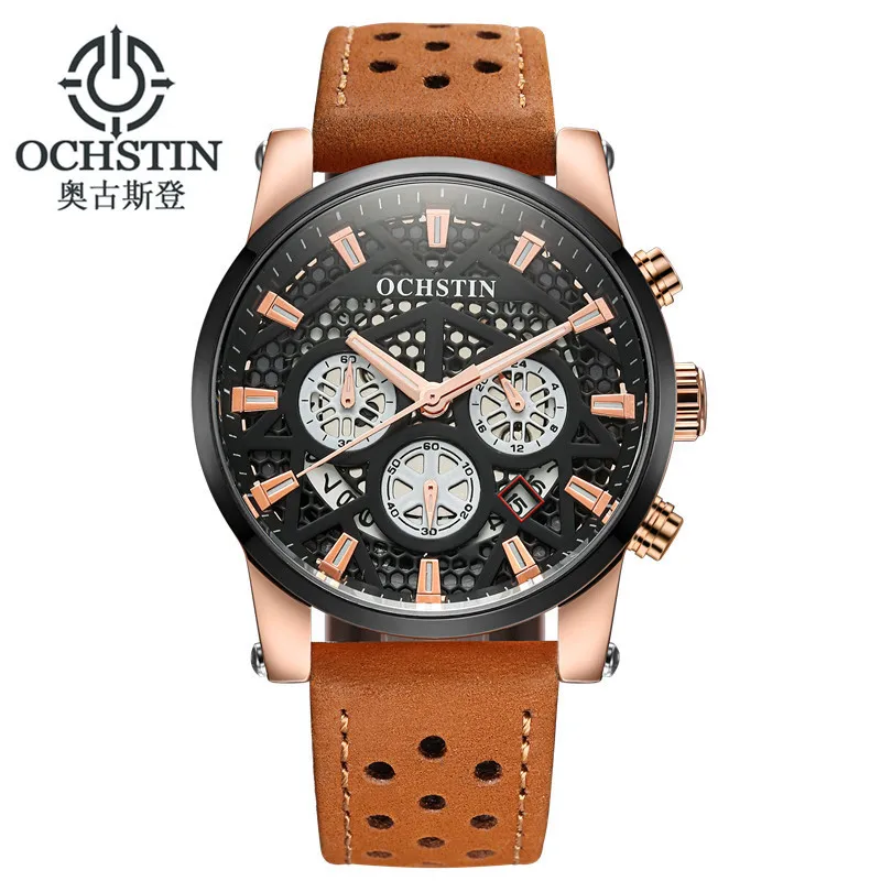 

OCHSTIN Chronograph Date Men's Watch 3 Workable Sub-dials Quartz Sport Watch Military Watch Men Wristwatch relogio masculino