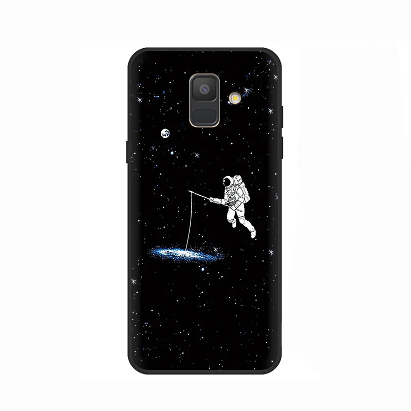 B6 Space Love Луна астронавт мягкий чехол для мобильного телефона чехол для samsung Galaxy A6 7 8 9 A10 30 40 50 70 J6 - Цвет: B6