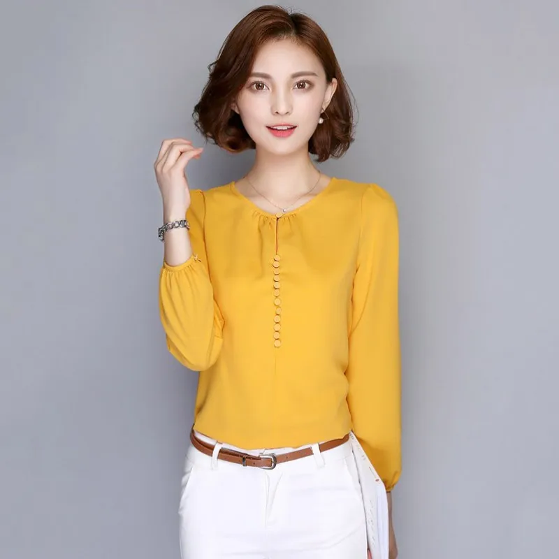 Женская блузка EFINNY белая/розовая с длинным рукавом|chiffon blouses shirts|blouse shirtblouse long |