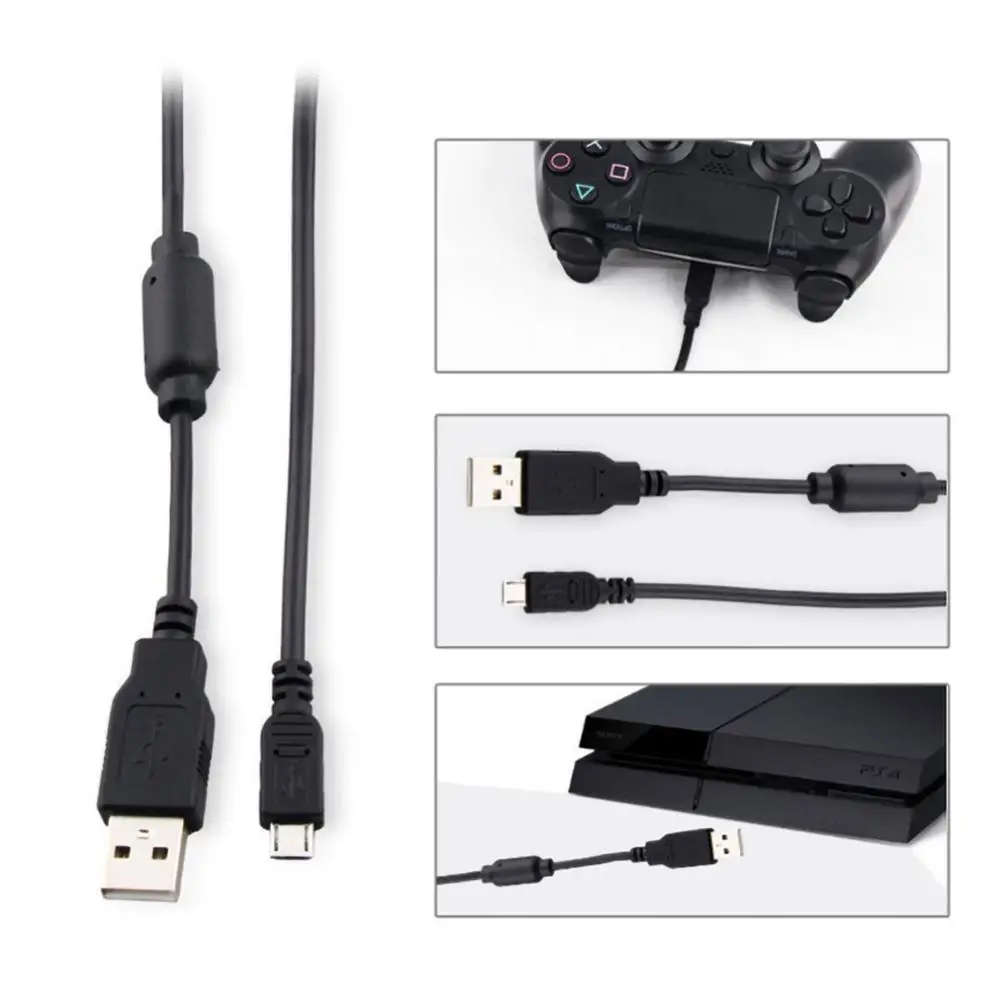 2 м USB кабель для зарядки PS4 SLIM & Pro контроллер передачи данных хост и Handel с цветной