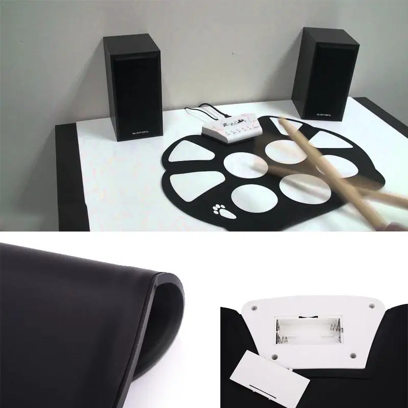 Складной портативный электронный барабан 6 шт./компл. USB детский подарочный набор
